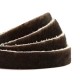 Flat Nature leather with hair 10mm Dark brown
